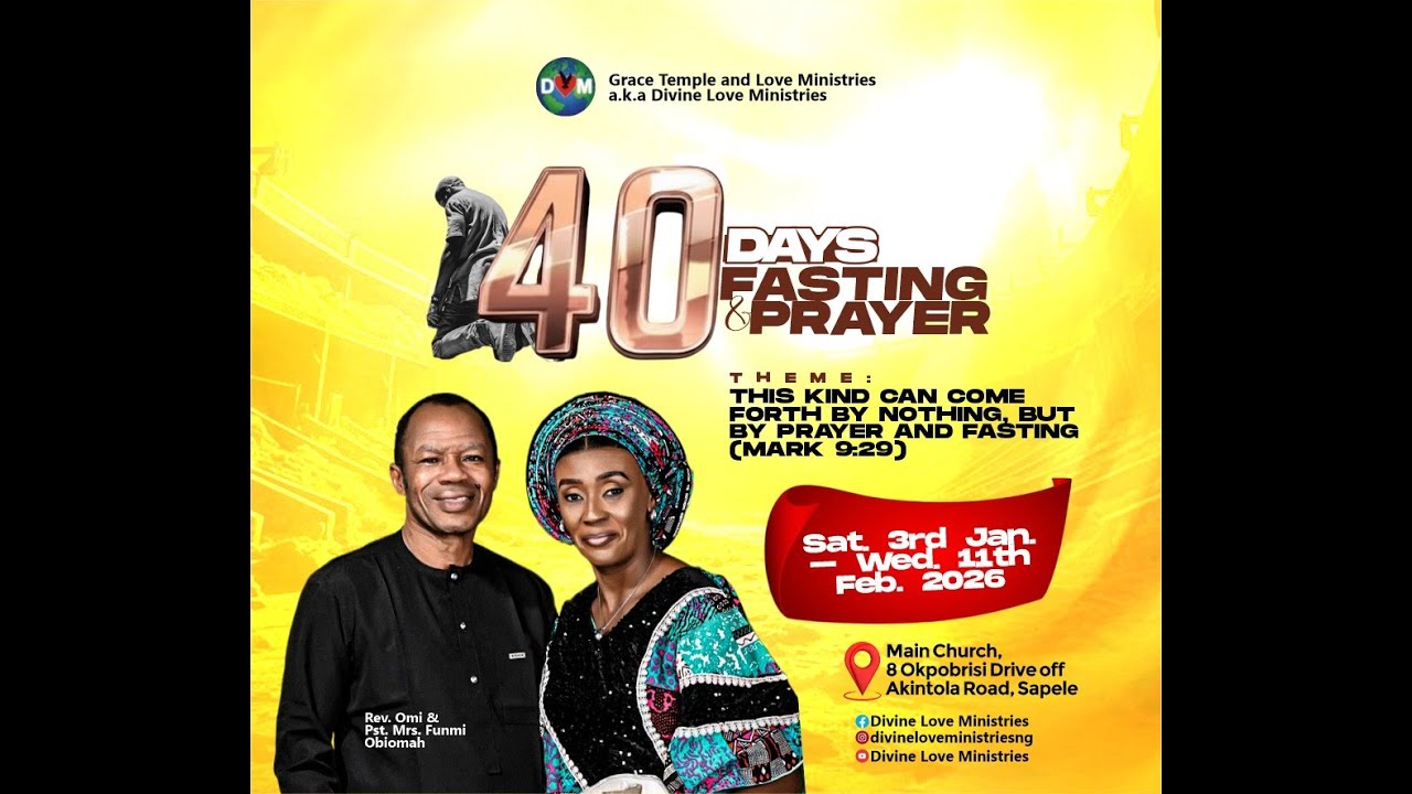 DIVINE LOVE MINISTRIES 40 DAYS OF FASTING AND PRAYERS | DAY 5 | WEDNESDAY, 7TH JANUARY, 2026