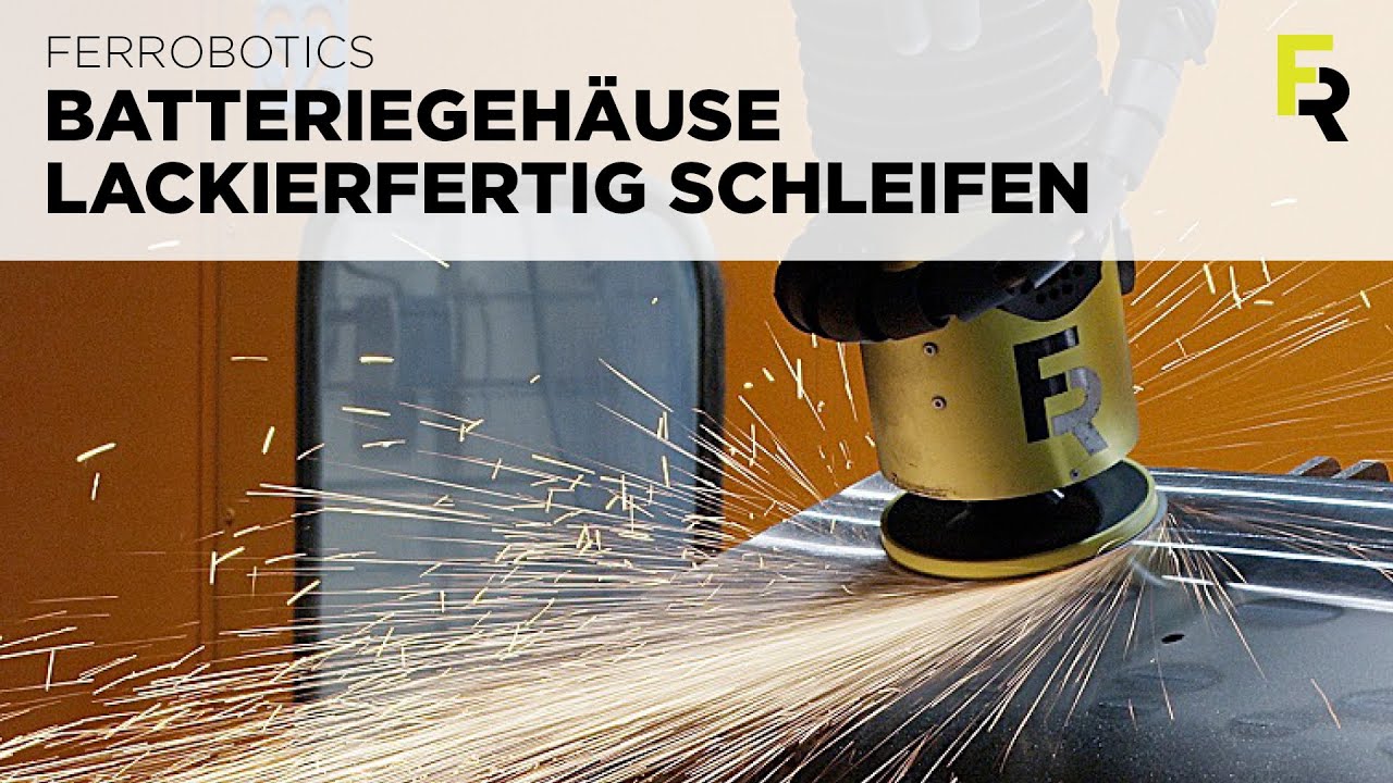 Automatisiert lackierfertig Schleifen + Finishen - Batteriehaube - Cloos - FerRobotics