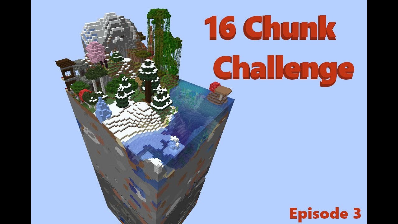 16 Chunk Challenge Ep 3 - Deep Caves and Finding Mr. Scary Pants