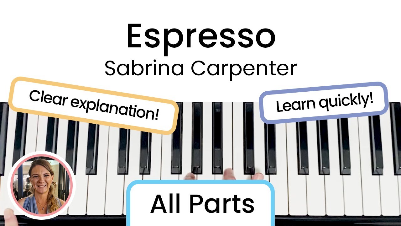 How to play Espresso - Sabrina Carpenter | EASY Piano Tutorial!!