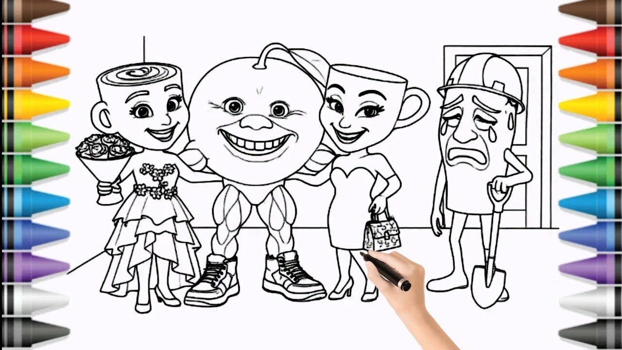 ITALIAN BRAINROT : Ballerina Cappucina, Tung Tung Sahur, Udin Din Dun | Coloring Pages