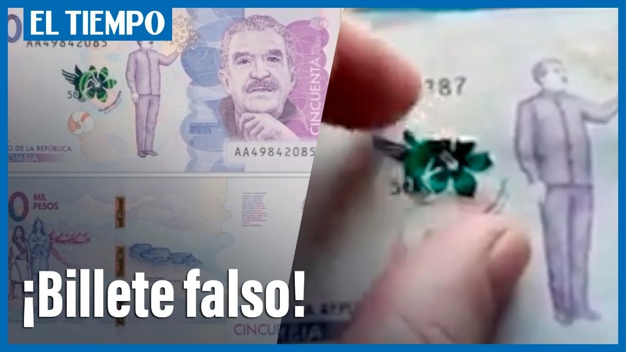 Cuidado con estos billetes falsos de 50.000 pesos