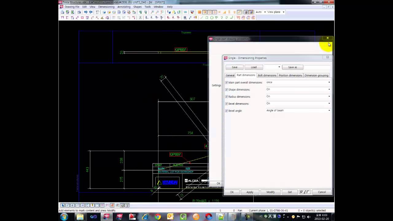 Tekla Drawing Automation System (SinglePartDrawing)