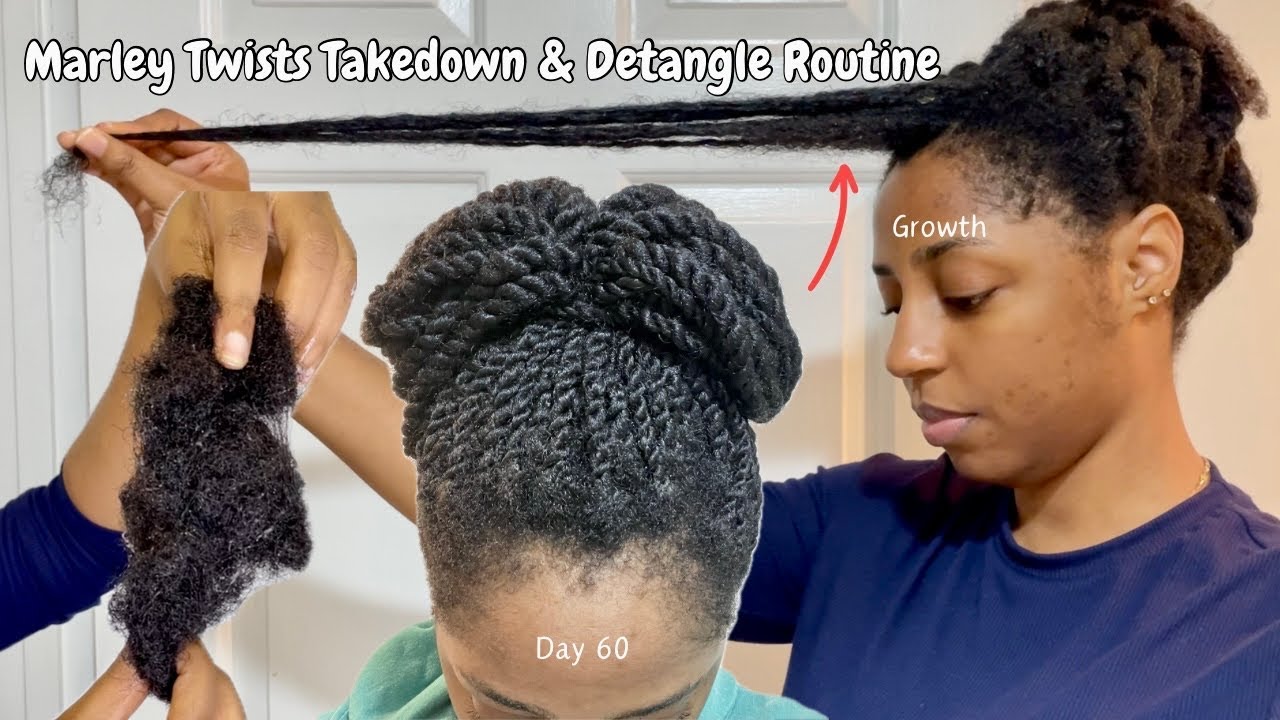 60 DAYS OLD PROTECTIVE STYLE TAKEDOWN | NO TEARS 😢 NO PAIN