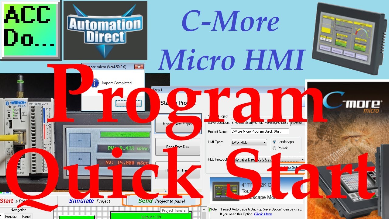 Быстрый старт программы C-More Micro HMI
