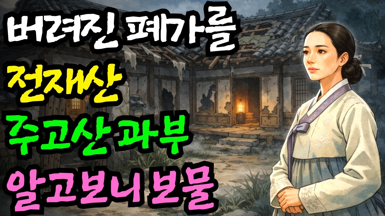 전재산 주고산 흉가에 들어간 과부, 귀신 대신 발견한 놀라운 진실...야담 옛날이야기 설화 전설 신화 민담