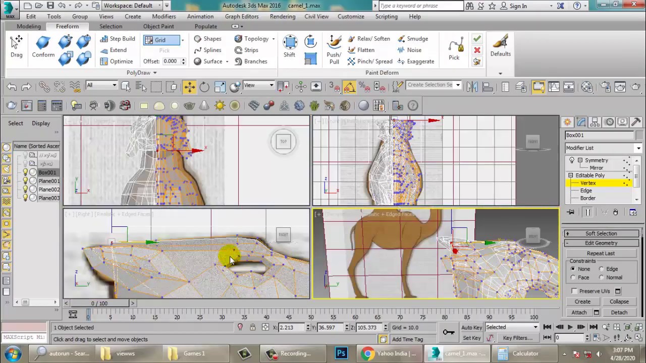 Tutorial on Modeling a 3d Animal (Camel) in 3dsmax ( Part 4 )