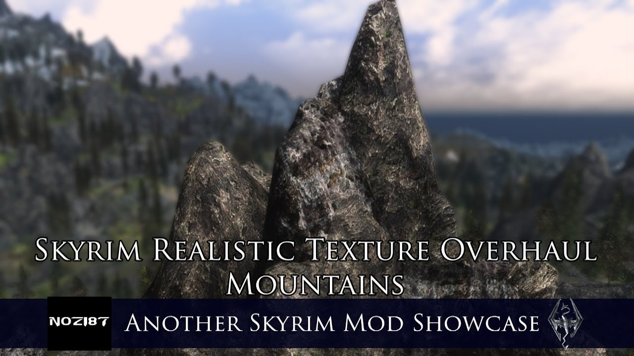 Skyrim Realistic Texture Overhaul Mountains by Frozunswaidon