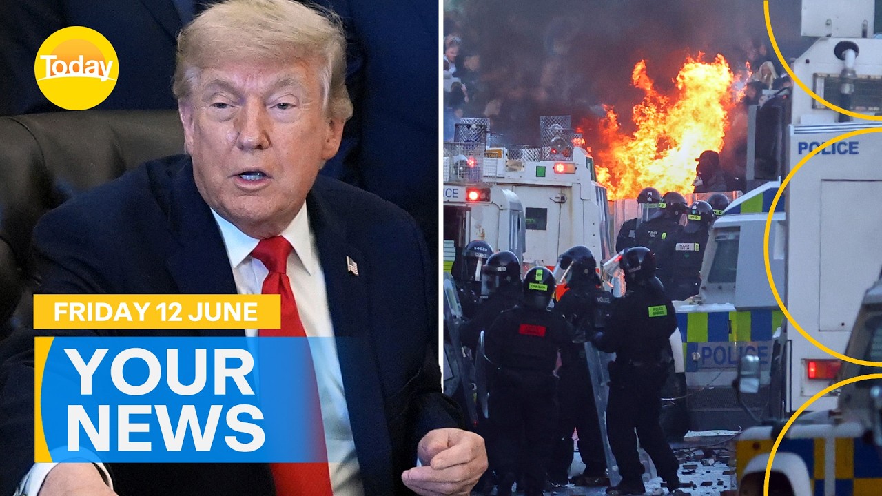 Police injured in Belfast protests; Trump backflips on major Iran strikes | Today Show Australia