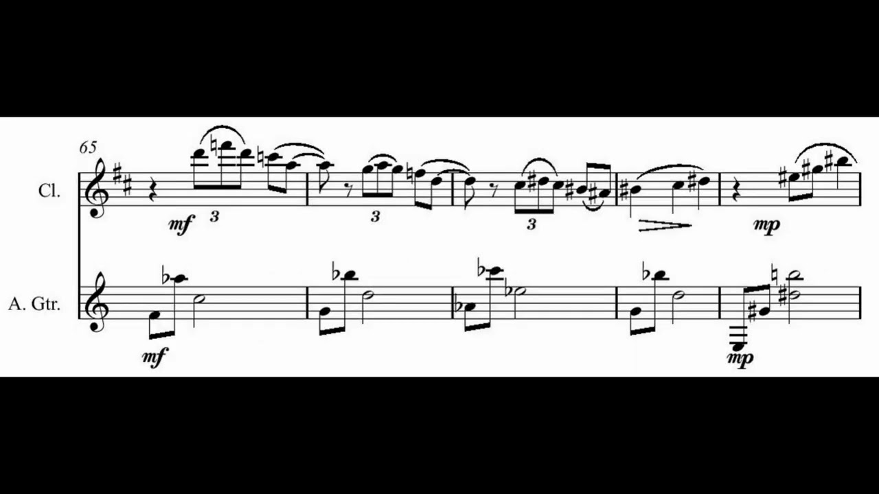 Lukáš Sommer - May Suite for Clarinet and Guitar [Score-Video]