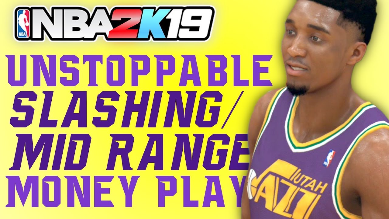 NBA 2K19 - UNSTOPPABLE MID RANGE / SLASHING MONEY PLAY!  [Jazz Playbook Tutorial] | 2K Film Room
