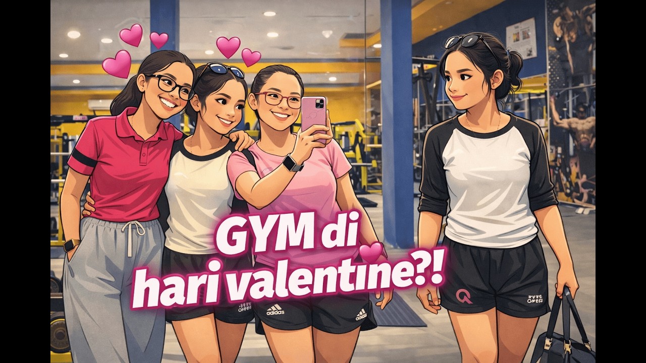 Self Love Level Max: Valentine di GYM bareng bestie ! 💖🏋️‍♀️