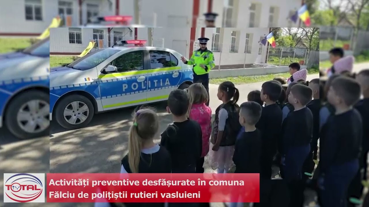 VIDEO//Activități preventive desfășurate &icirc;n comuna Fălciu de polițiștii rutieri vasluieni