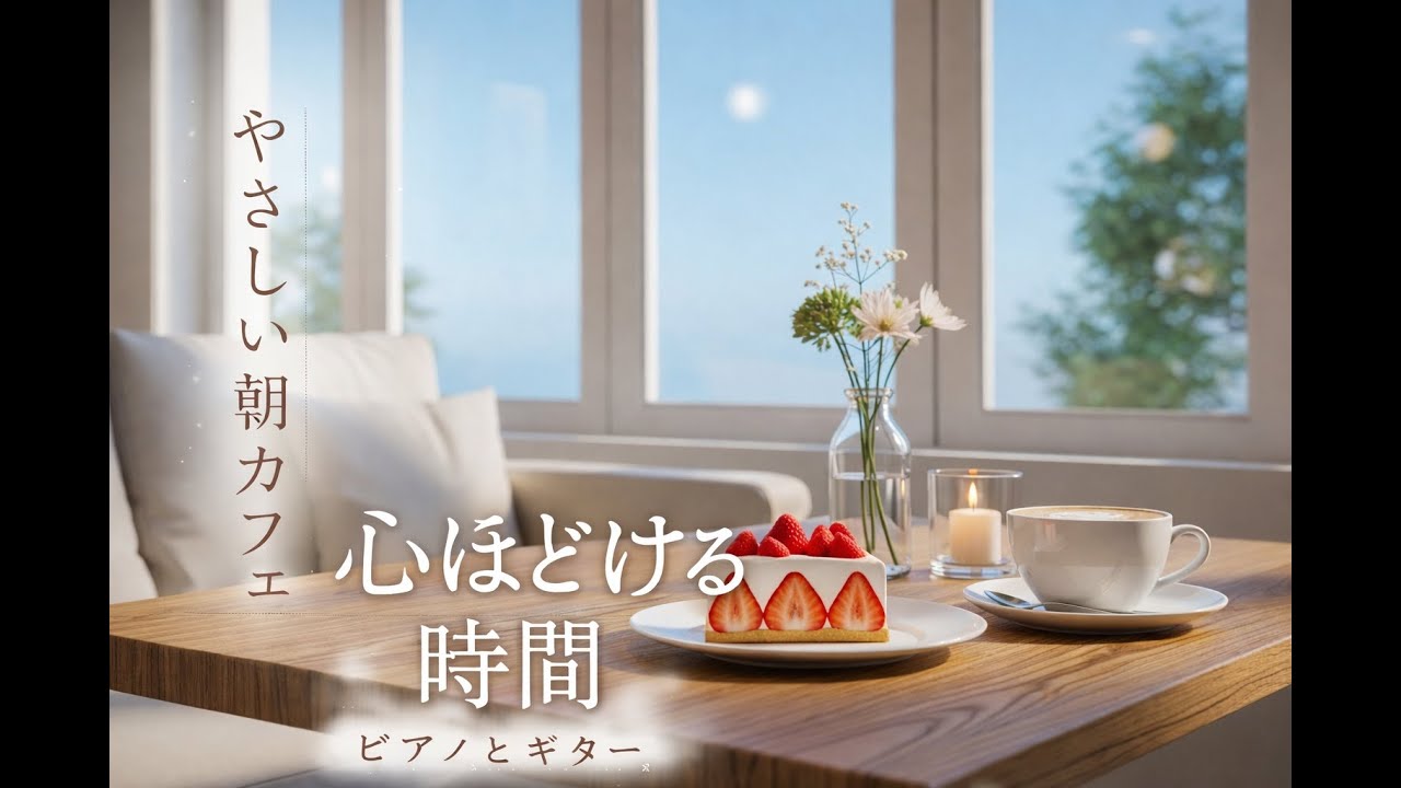 朝のカフェBGM｜やさしいピアノとギターで過ごす心ほどける時間｜作業・読書・リラックス  Relax and unwind with gentle piano and guitar