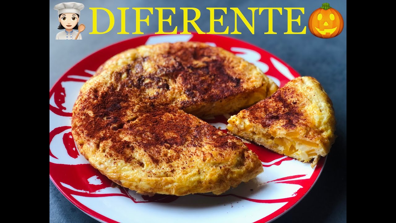 TORTILLA de CALABAZA - con toque de PIMENTON por encima‼️😋FÁCIL y RÁPIDO de HACER🎃
