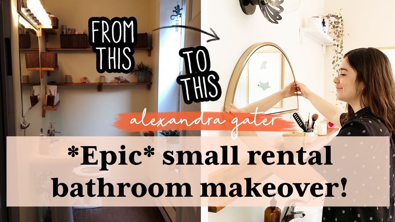 I GAVE MY SMALL RENTAL BATHROOM THE MOST *EPIC* MAKEOVER (AGAIN) | My Rental Reno