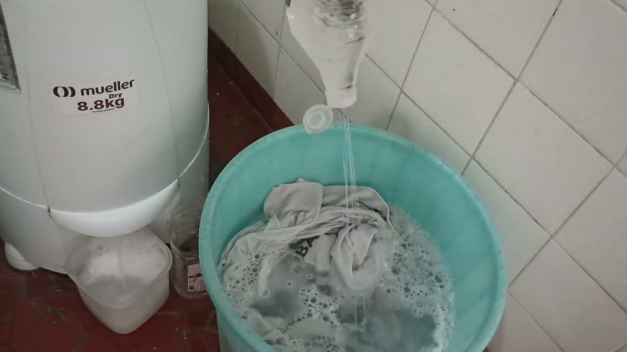 Parte 05 | Centrífuga Mueller 8,8kg. Enxágue e produtos. Como estender camisetas e roupas. Wanke