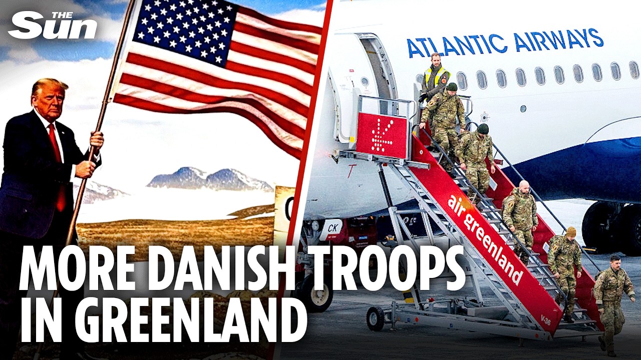 Trump shares mock-up pic planting US flag on Greenland as Denmark sends MORE troops to island