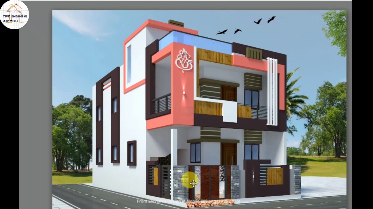 25X50 House Front Elevation Design || 25 By 50 Home Design || North Face 25x50 2Bhk House Plan