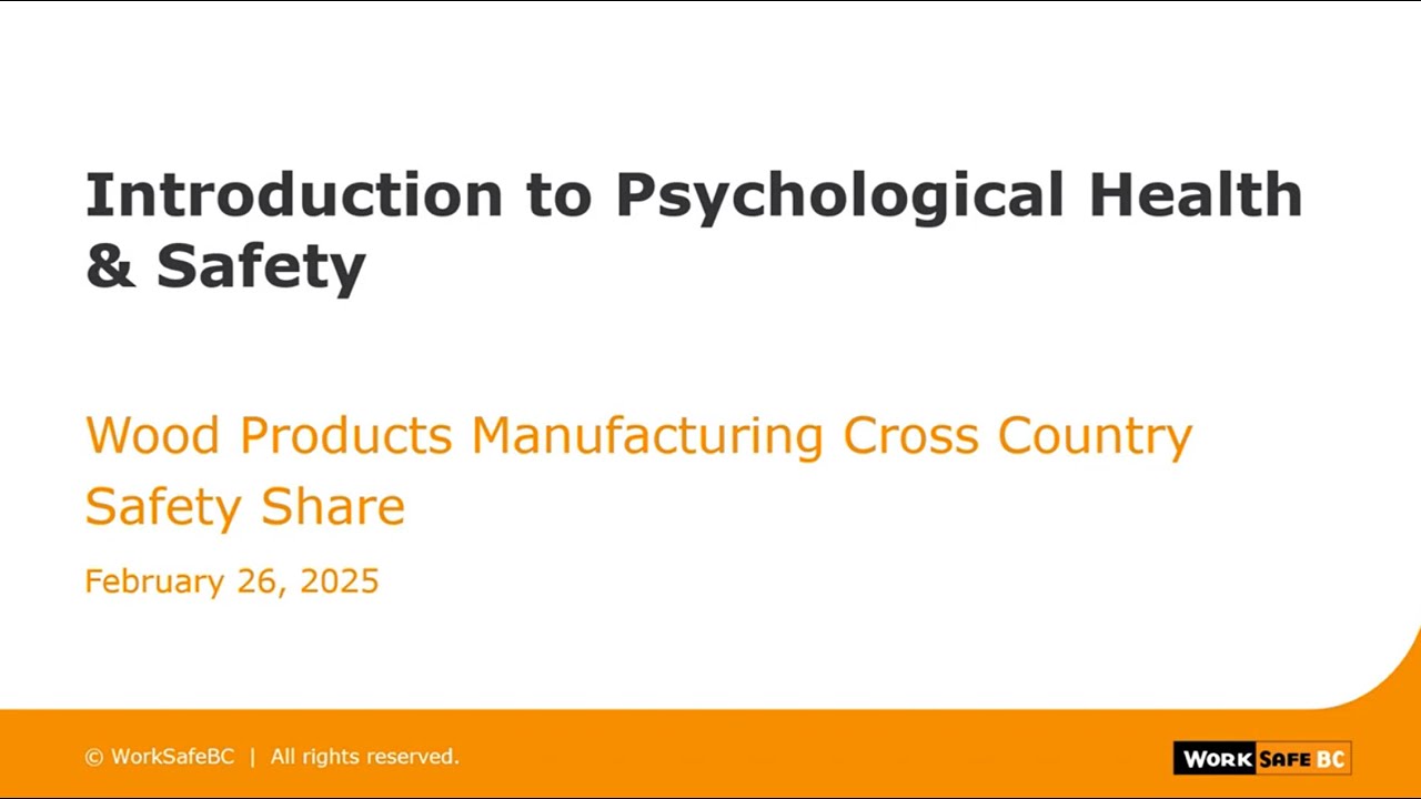 Wood Products Manufacturing Cross Country Share: Psychological Safety Mental Health in the Workplace