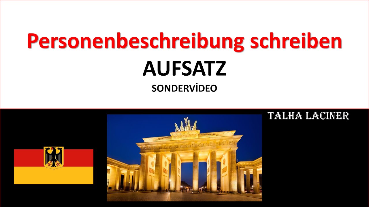 Eine perfekte Personenbeschreibung für den Deutschunterricht