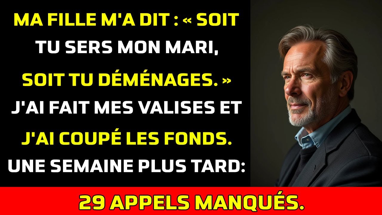 Ma fille m'a posé un ultimatum : servir son mari ou partir. J'ai souri, pris ma valise