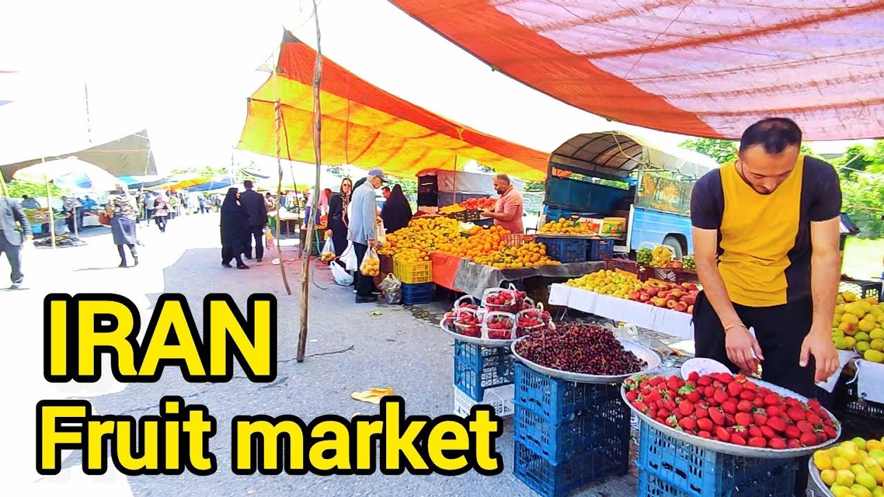 Masal fruit market in Iran .Masal Weekly market.