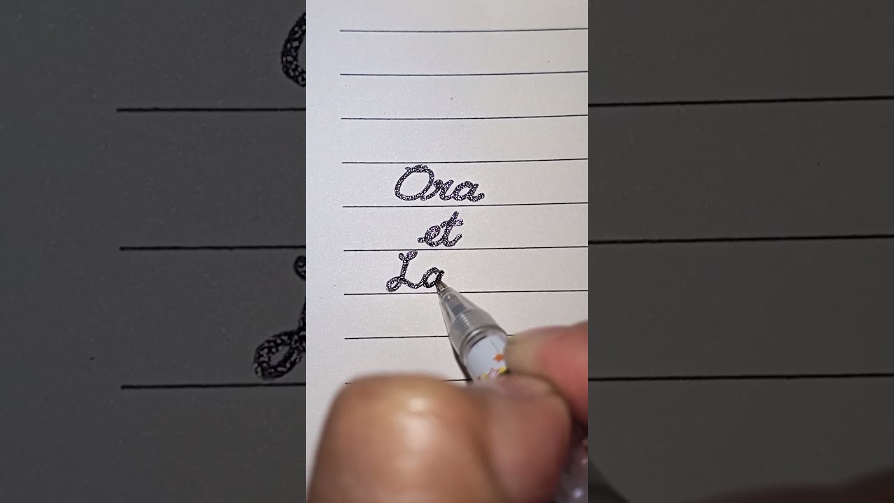 ORA ET LABORA in Cursive | ✍️ Handwriting Therapy