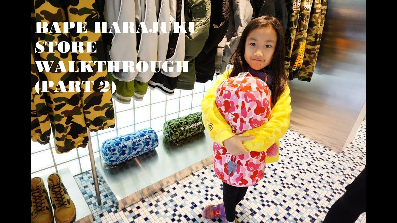 BAPE Store Harajuku - March 2018 Walkthrough (Part 2) Tokyo Fashion Shopping haul! Vlog Supreme!