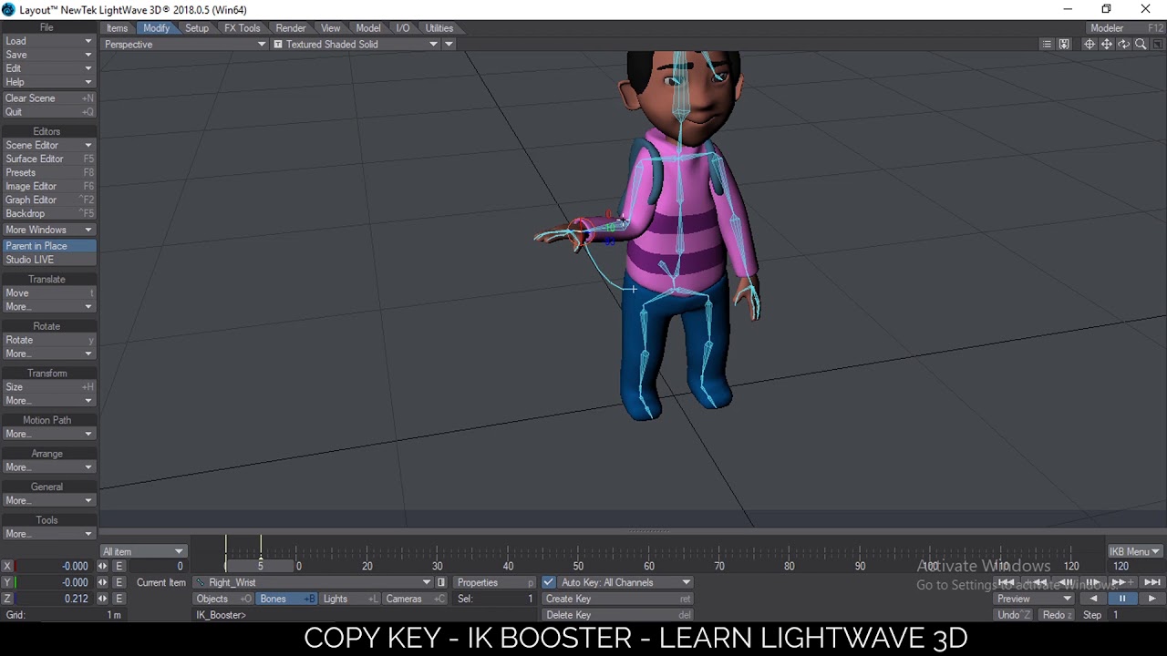 Copy Key - Easy Animation with IK Booster | Lightwave 3d Tutorial