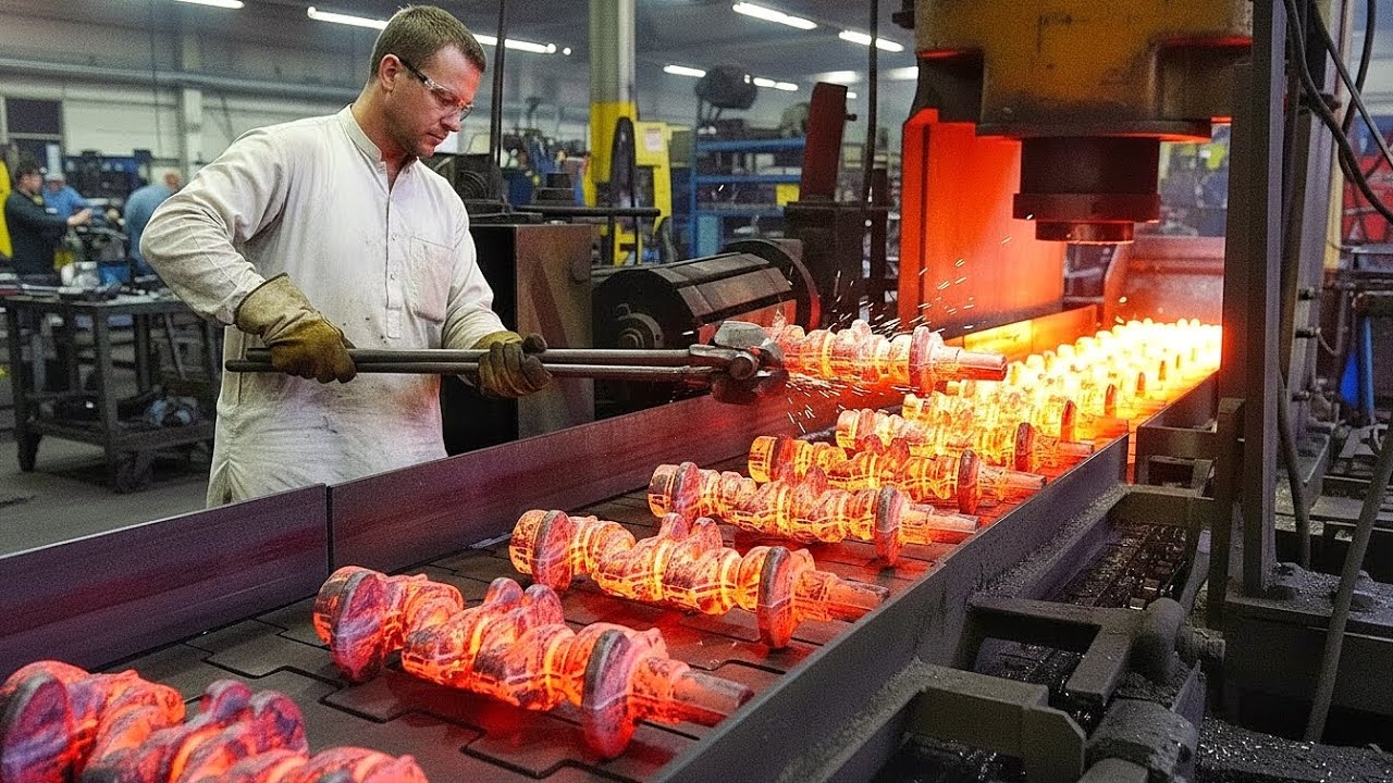 Inside a Crankshaft Factory | How Crankshafts Are Manufactured from Scrap Ship Iron