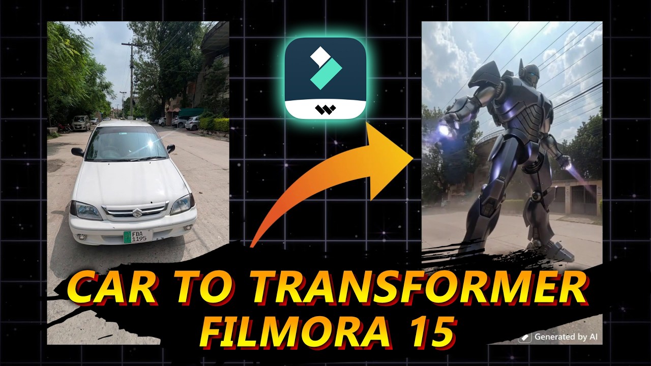 FILMORA 15 | HOW TO CAR TO TRANSFORMER TRENDING EDIT IN FILMORA 15 AI | REALITY BENDING AI VIDEOS.!!