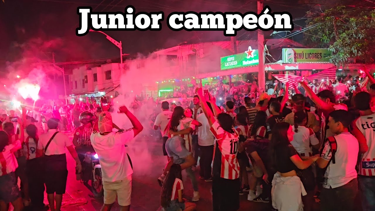 Asi se vivio en las calles y discotecas el triunfo de junior de Barranquilla hoy 16 de diciembre 