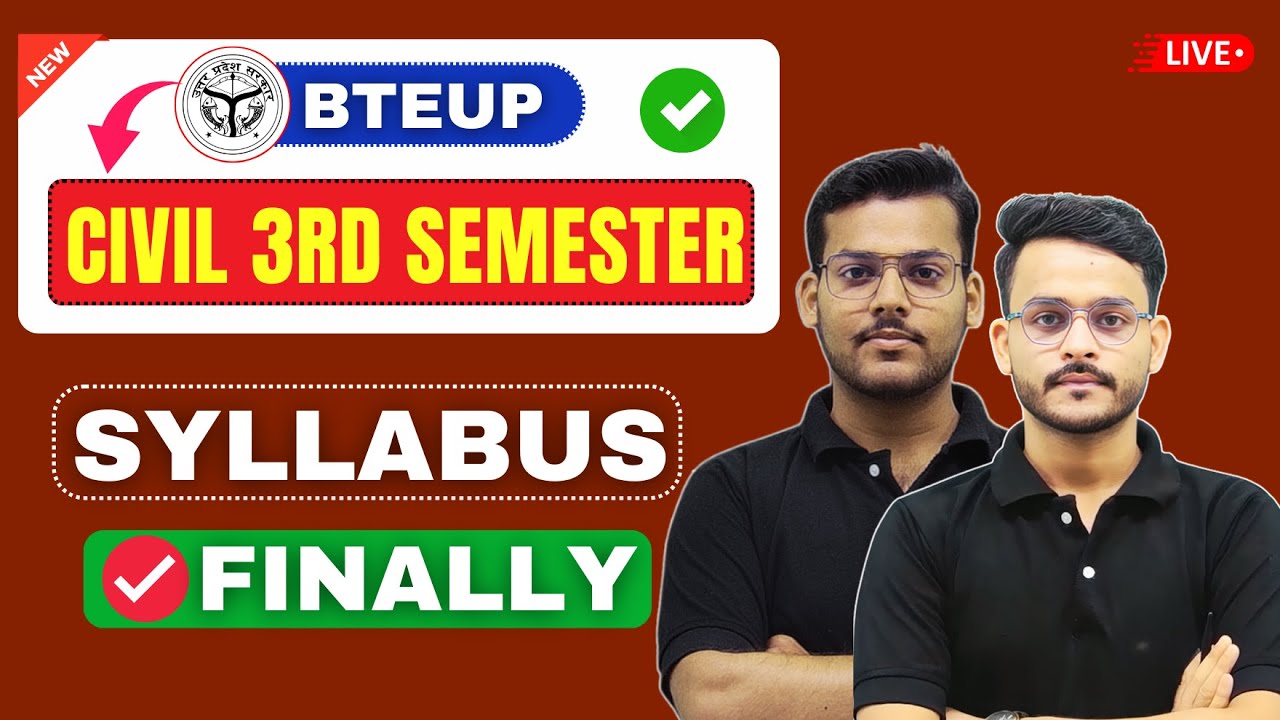 🔥Bteup Civil 3rd Semester || New Syllabus -2025 || Finally