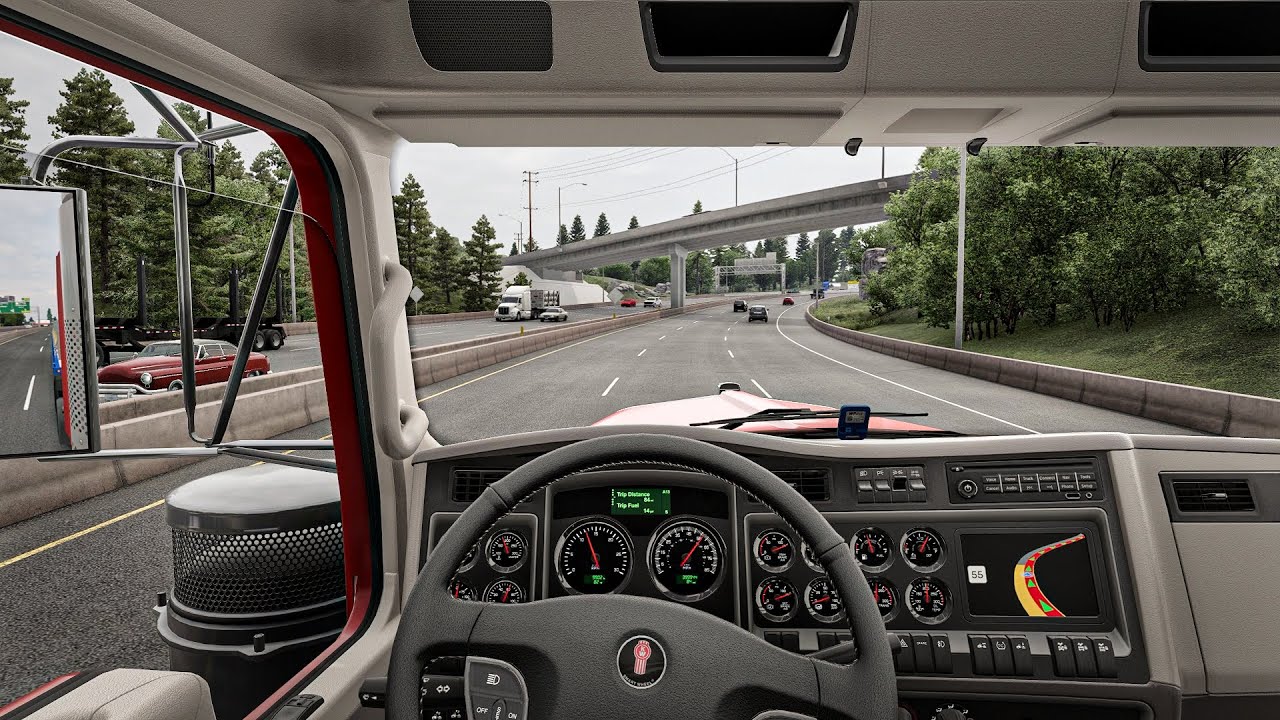 4K Realistic Ultra Graphics​ |American Truck Simulator 1.56 Mod Snowymoon Gameplay 2025