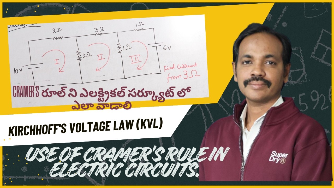 Cramer’s Rule in Kirchhoff’s Voltage Law (KVL) Circuits | Mesh Analysis Solved Problems
