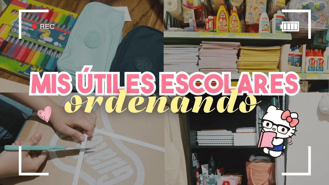 Mis útiles escolares + Ordenando el cuarto de mi hermana📒💖