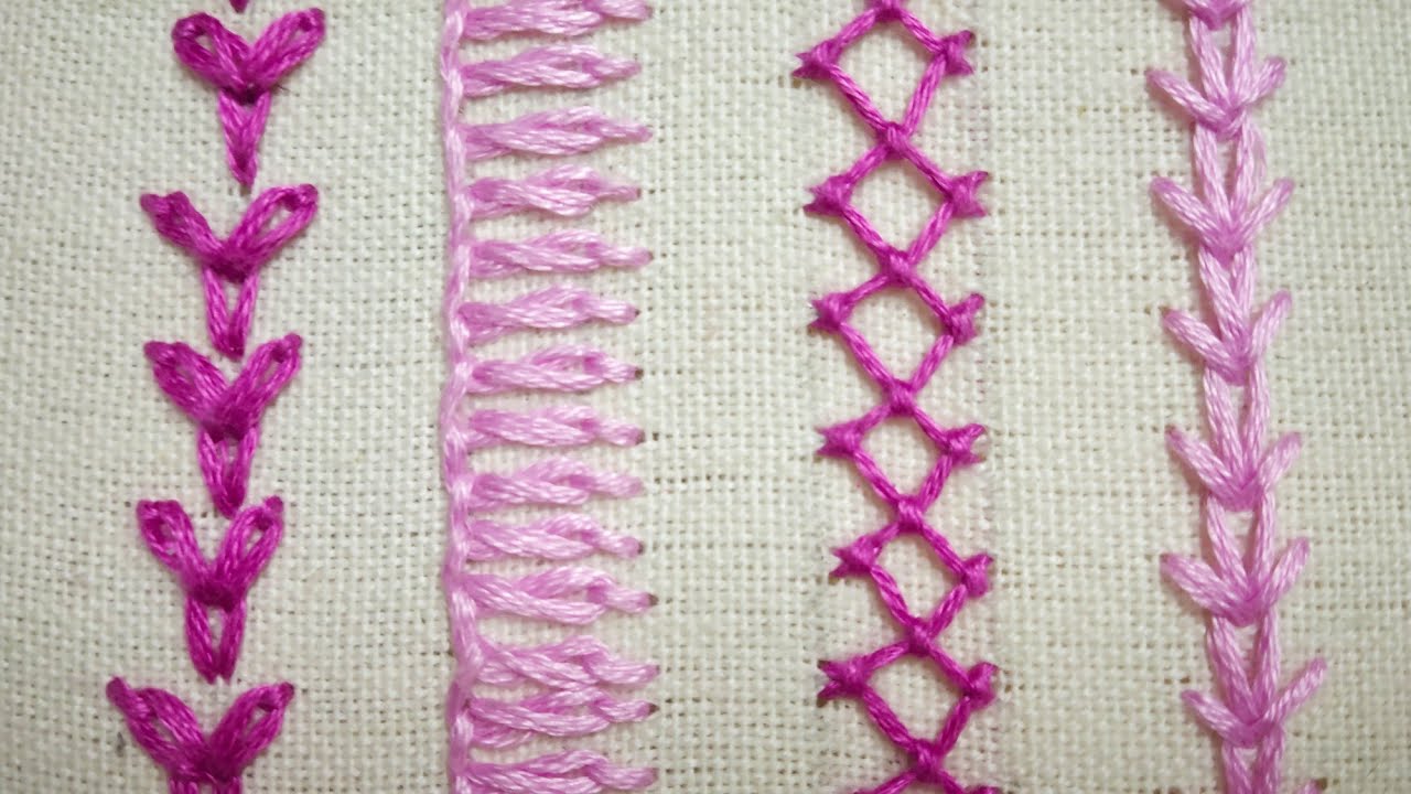 463-Some unique and elegant  border stitches(Hindi/ Urdu/ English)