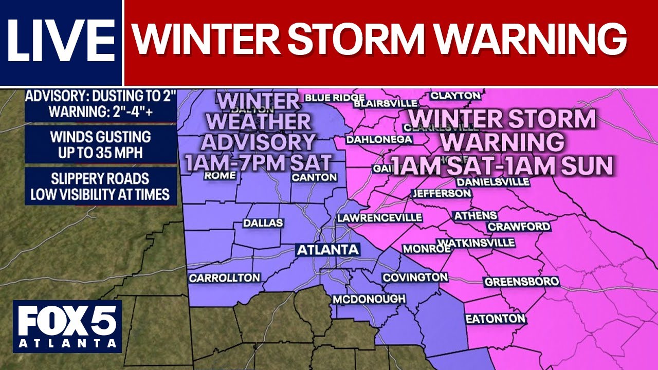 FOX 5 News LIVE | Snow chance in Atlanta; winter weather weekend forecast