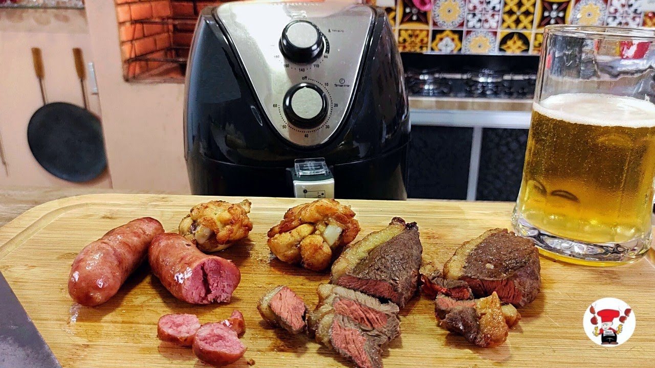 Como Fazer Picanha Linguiça e Frango na Airfryer Churrasco Perfeito