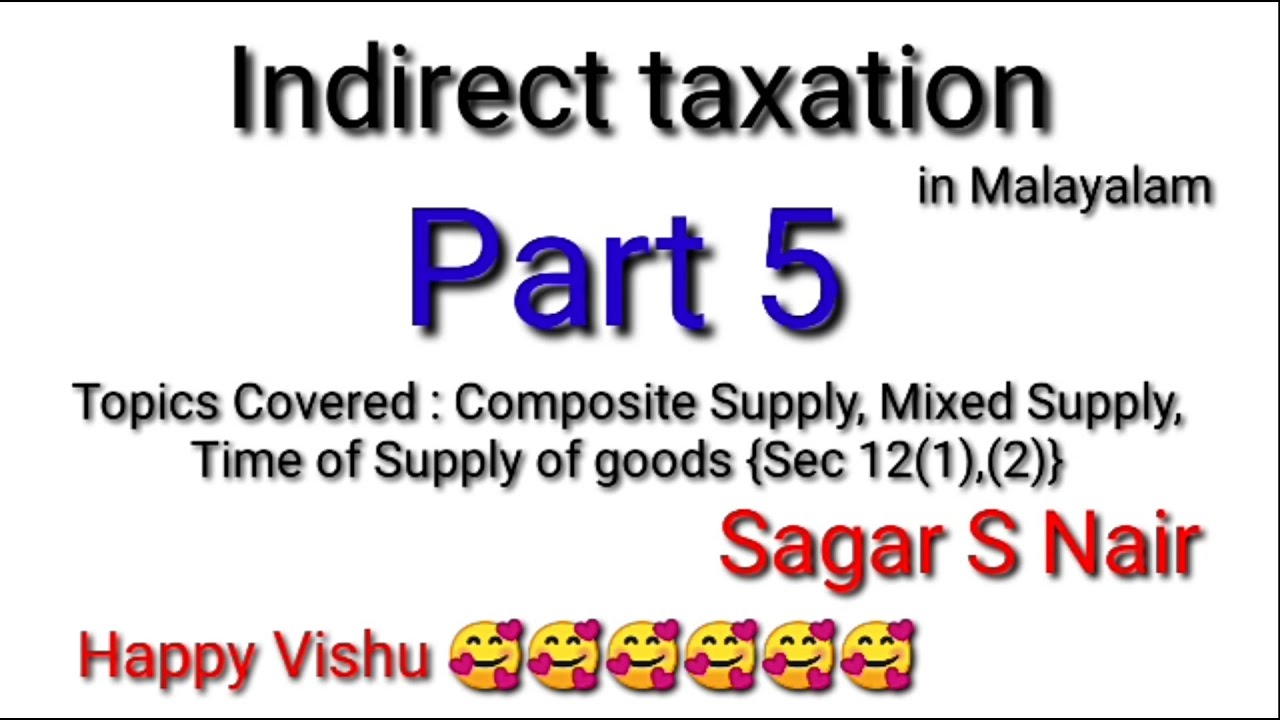 Part 5 CMA/CA/CS Indirect taxation GST
