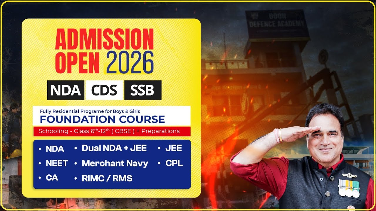 Admissions Open For NDA | CDS | Foundation Course | Schooling With NDA, NEET, JEE, NEET | Class 6–12