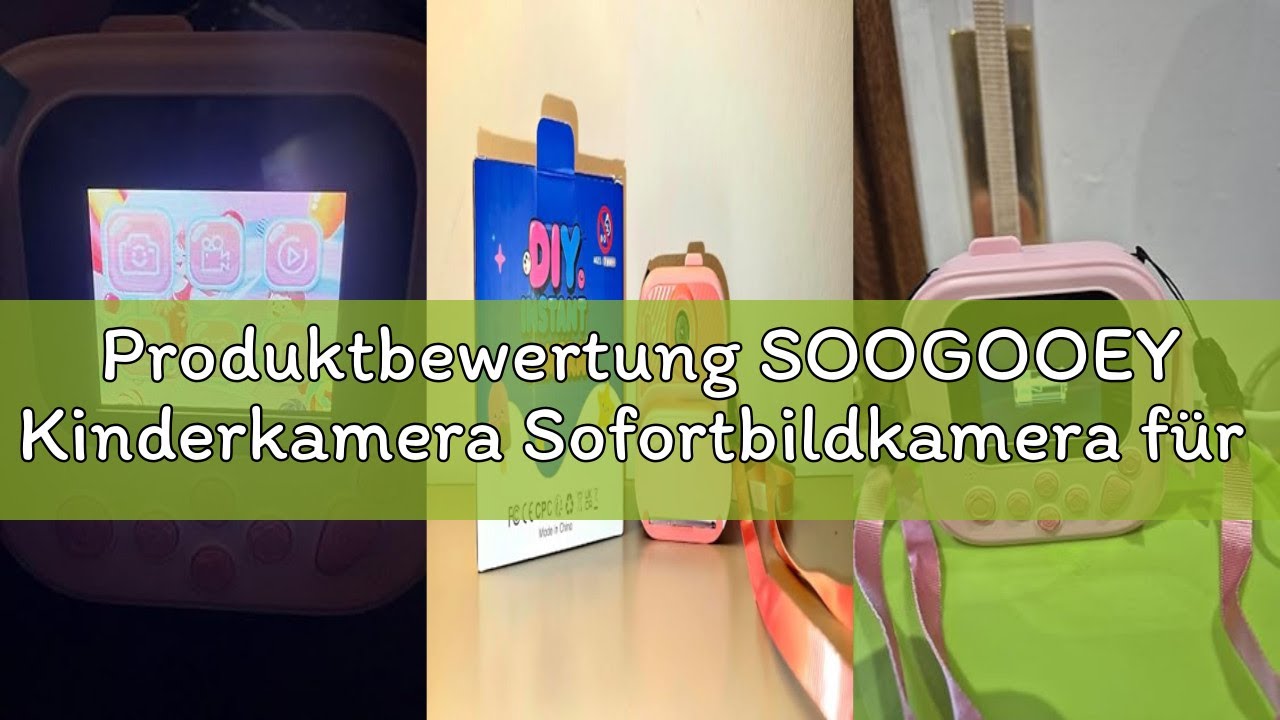 Produktbewertung SOOGOOEY Kinderkamera Sofortbildkamera für Mädchen ab 3 Jahre: 1080P Mini Kamera vo