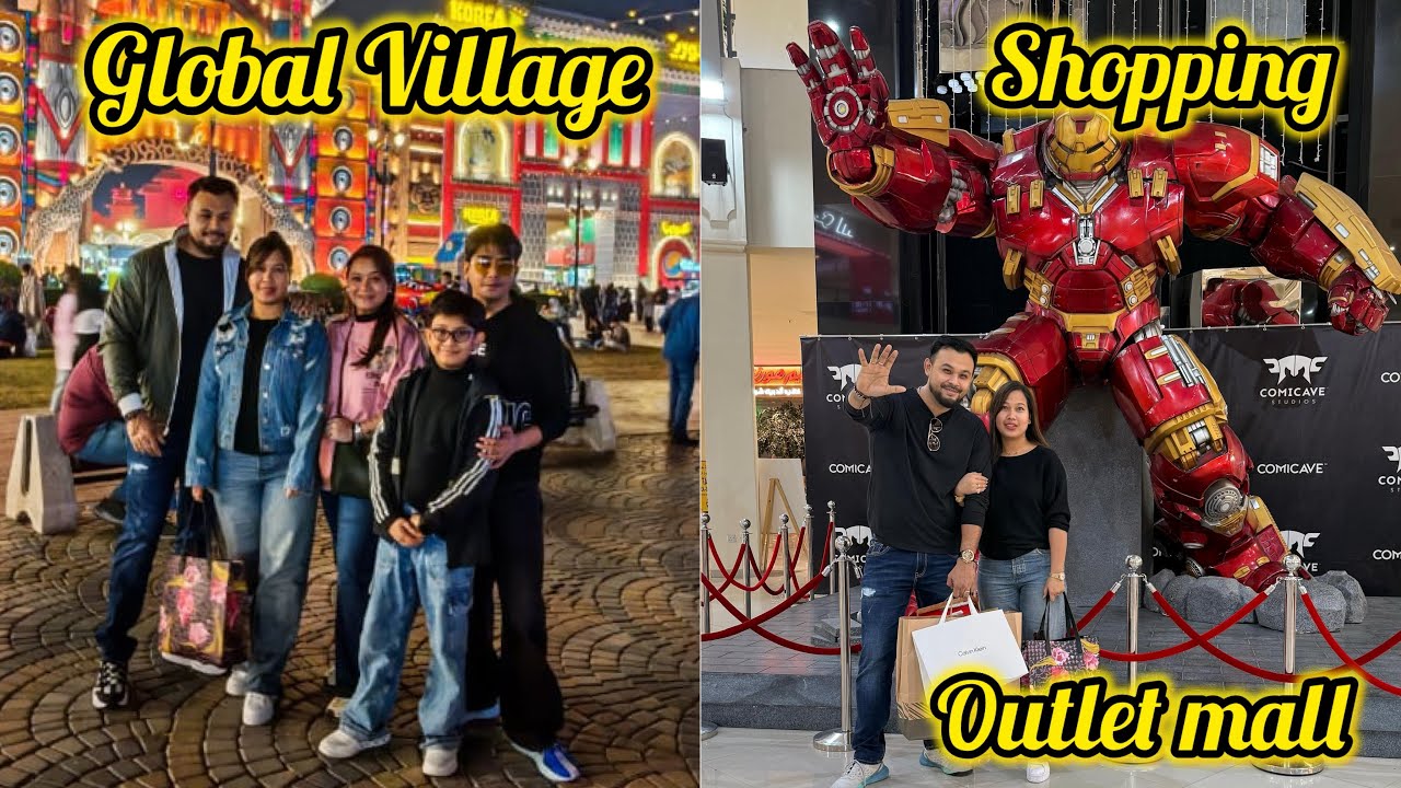 Thorda Shopping /Thorda sightseeing 😊||  Home Moments + Global Village Shopping