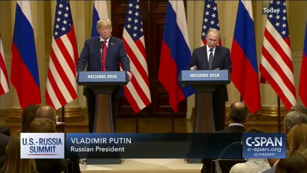 Trump & Putin hold joint press conference at Helsinki Summit, 2018