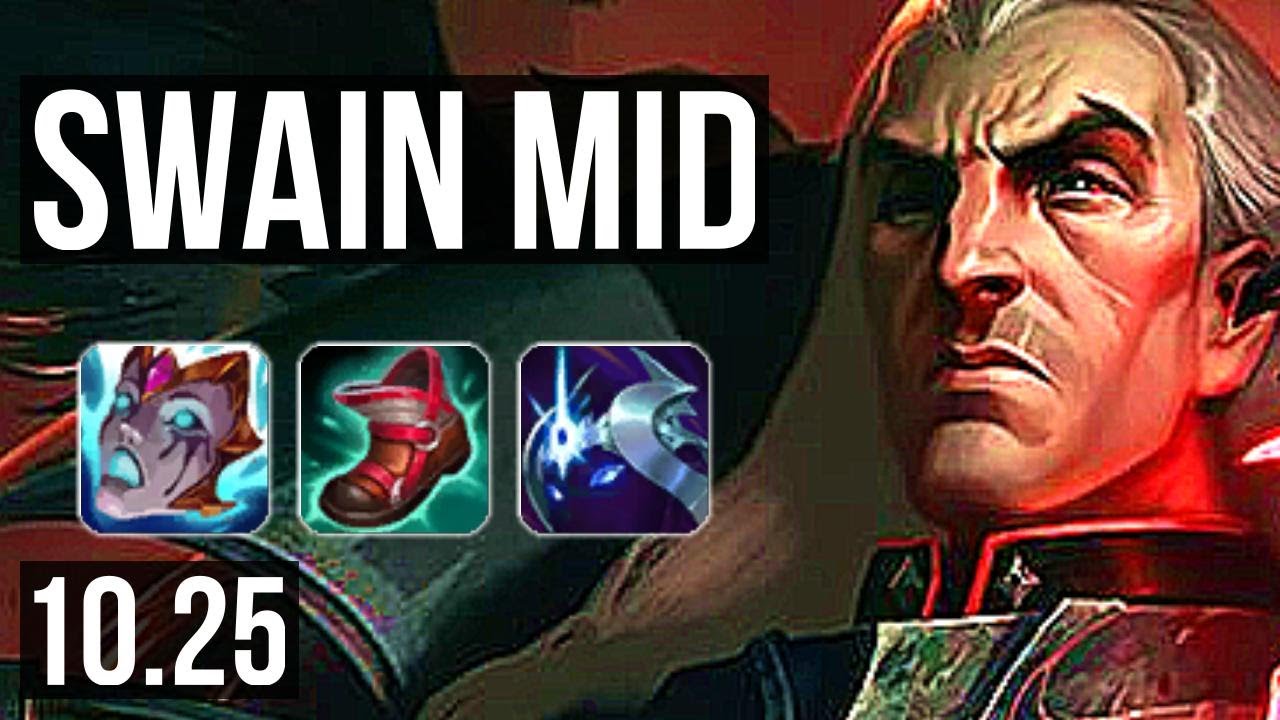 SWAIN vs YASUO (MID) | Rank 8 Swain, 300+ games, 5/4/15 | EUW Grandmaster | v10.25