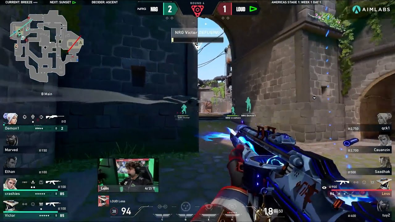 LOUD Less 1v3 clutch against NRG Esports | VCT Americas 2024