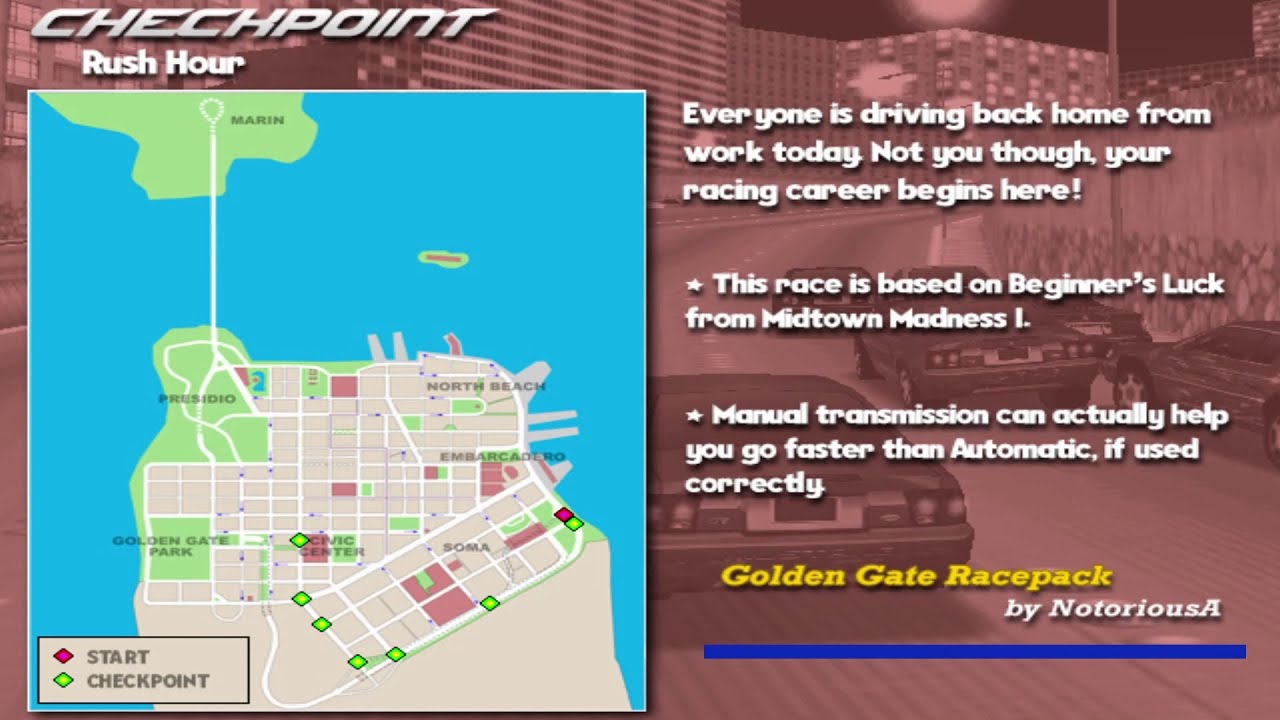 Midtown Madness 2 - Rush Hour - Golden Gate Racepack Checkpoint[Amateur]