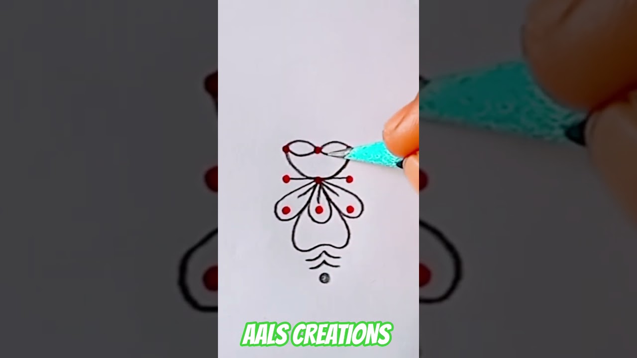 easy smallkolam 🌼#rangoli #divine #kolam #trending #art #aals #devotional #muggulu #easyrangoli #yt