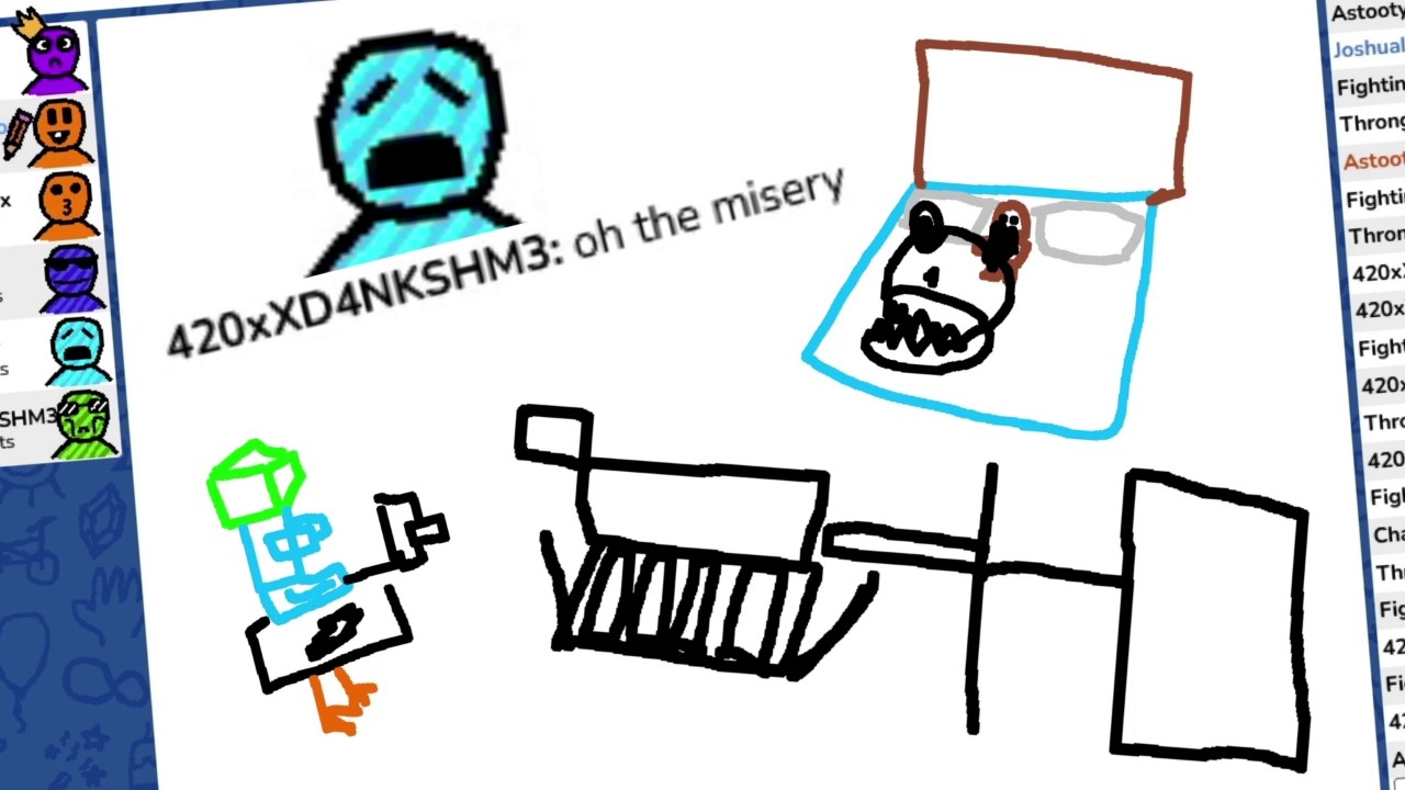 Group of Idiots Learn How to Draw (Skribil.io)